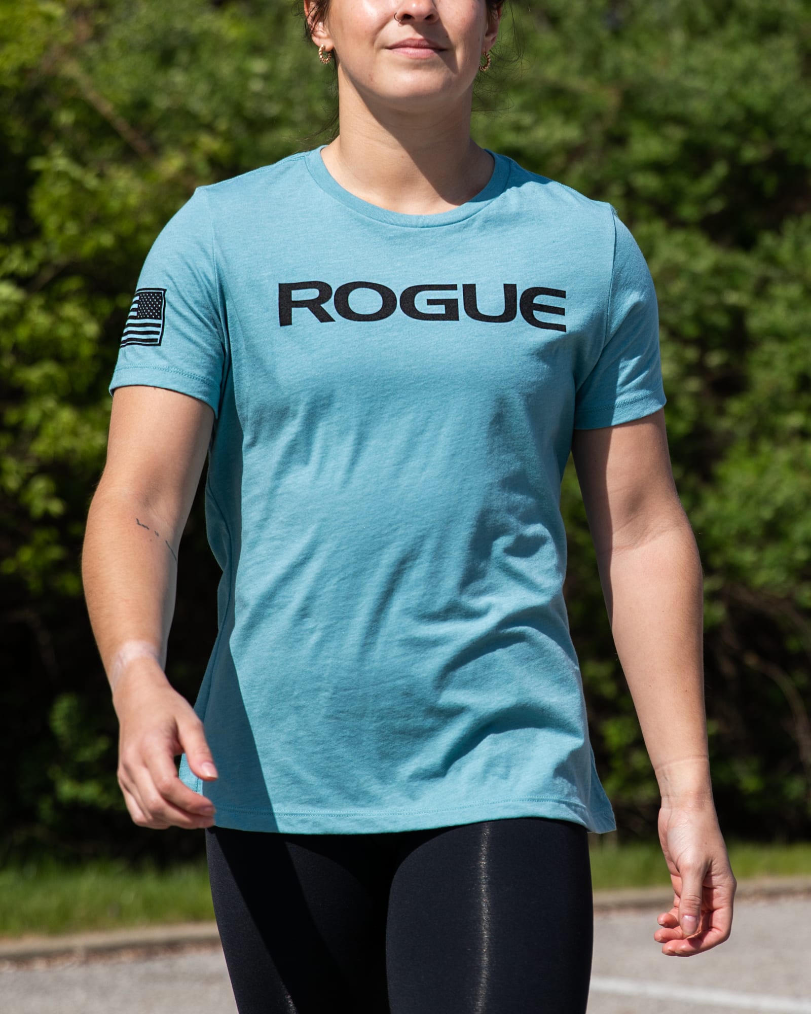 Rogue Women s Relaxed Basic Shirt Heather Blue Lagoon Rogue Fitness Australia
